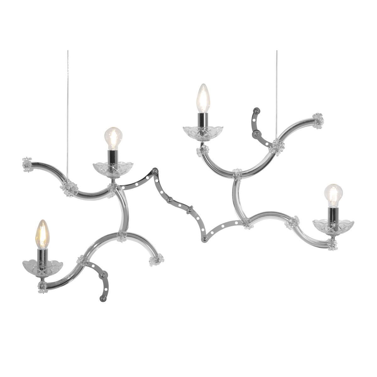 Ghebo Pendant - / Glass & Metal - L 83 x H 50 cm by Karman Metal – image 6