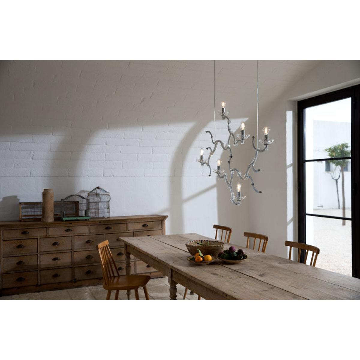 Ghebo Pendant - / Glass & Metal - L 83 x H 50 cm by Karman Metal – image 1