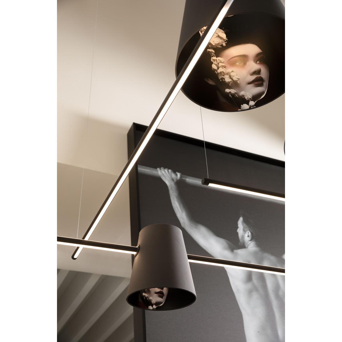 Cupido LED Pendant - / L 149 cm - 1 lampshade by Karman Black – image 2