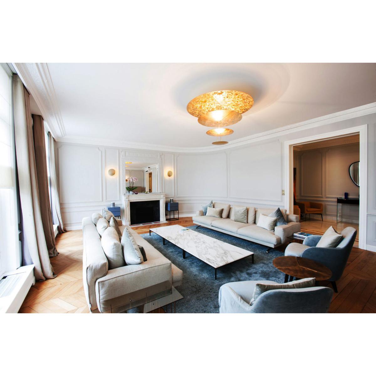 Macchina della Luce F Pendant - / LED - Ø 120 x H 145 cm - 4 disks by Catellani & Smith Gold/Metal – image 2
