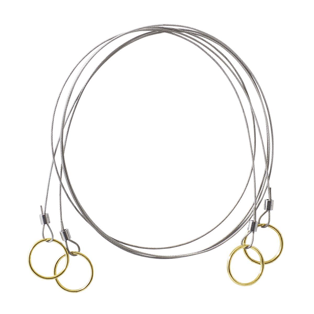 Gold LED Pendant - / Metal & oak - L 124 cm by Bloomingville Gold/Metal – image 2
