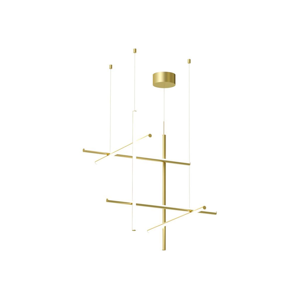 Coordinates S3 Pendant - LED / L 78 x H 78 cm by Flos Gold/Metal
