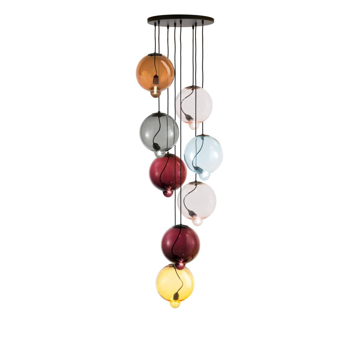 Meltdown Pendant - / 8 glass spheres by Cappellini Multicoloured – image 3