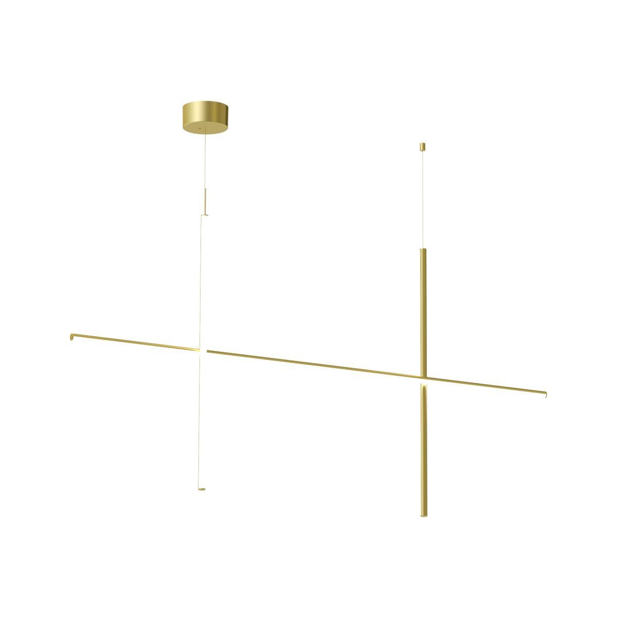 Coordinates S2 Pendant - LED / L 176 cm x H 92 cm by Flos Gold/Metal