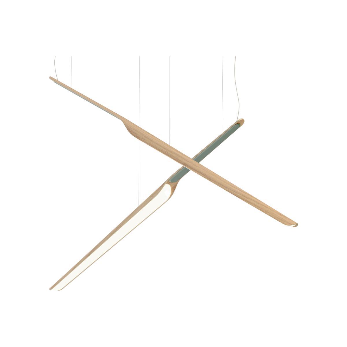 Swan Wing Pendant - / Wood - L 118 cm by Tunto Natural wood – image 1