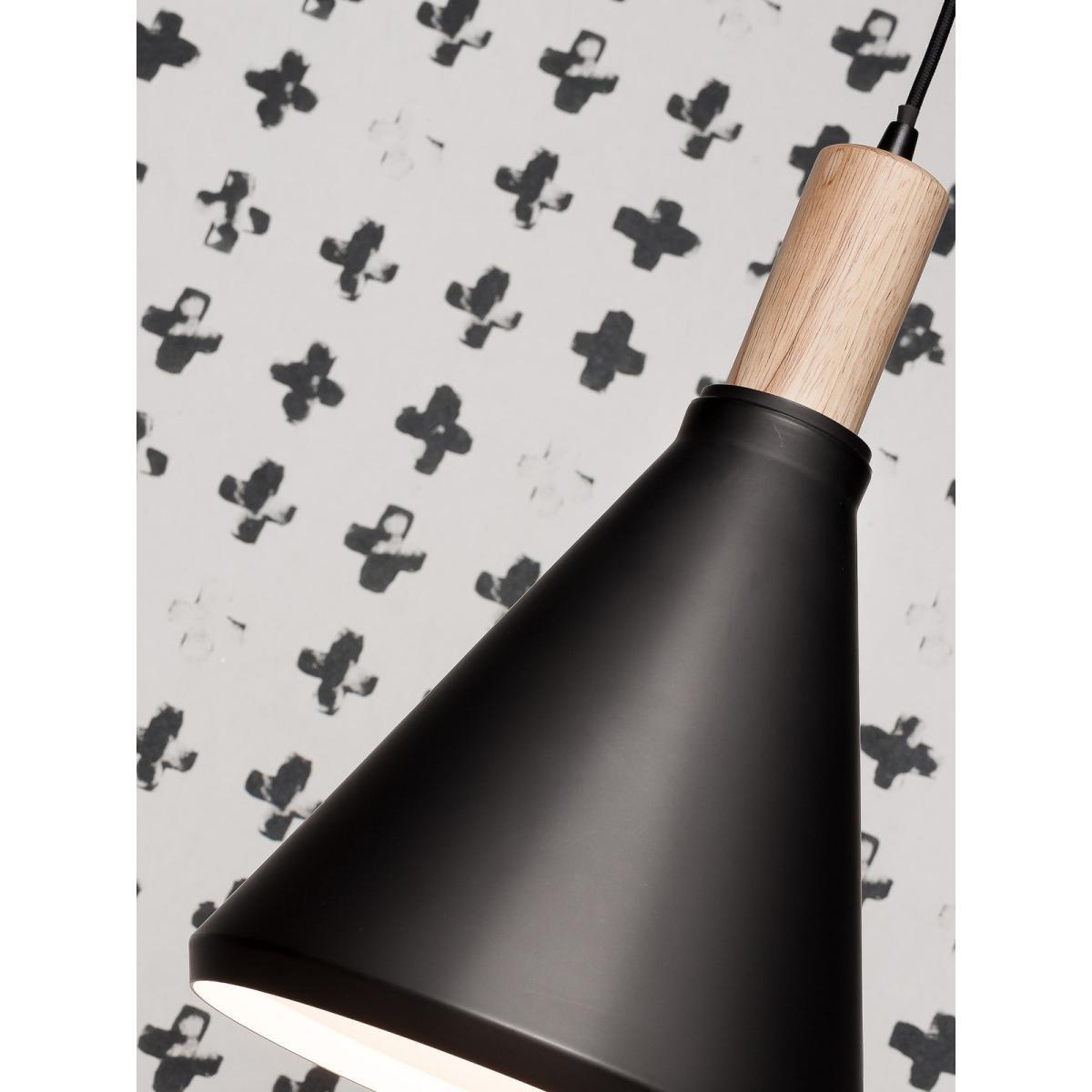 Melbourne Small Pendant - / Wood & Metal - H 30 cm by It's about Romi Black – image 2