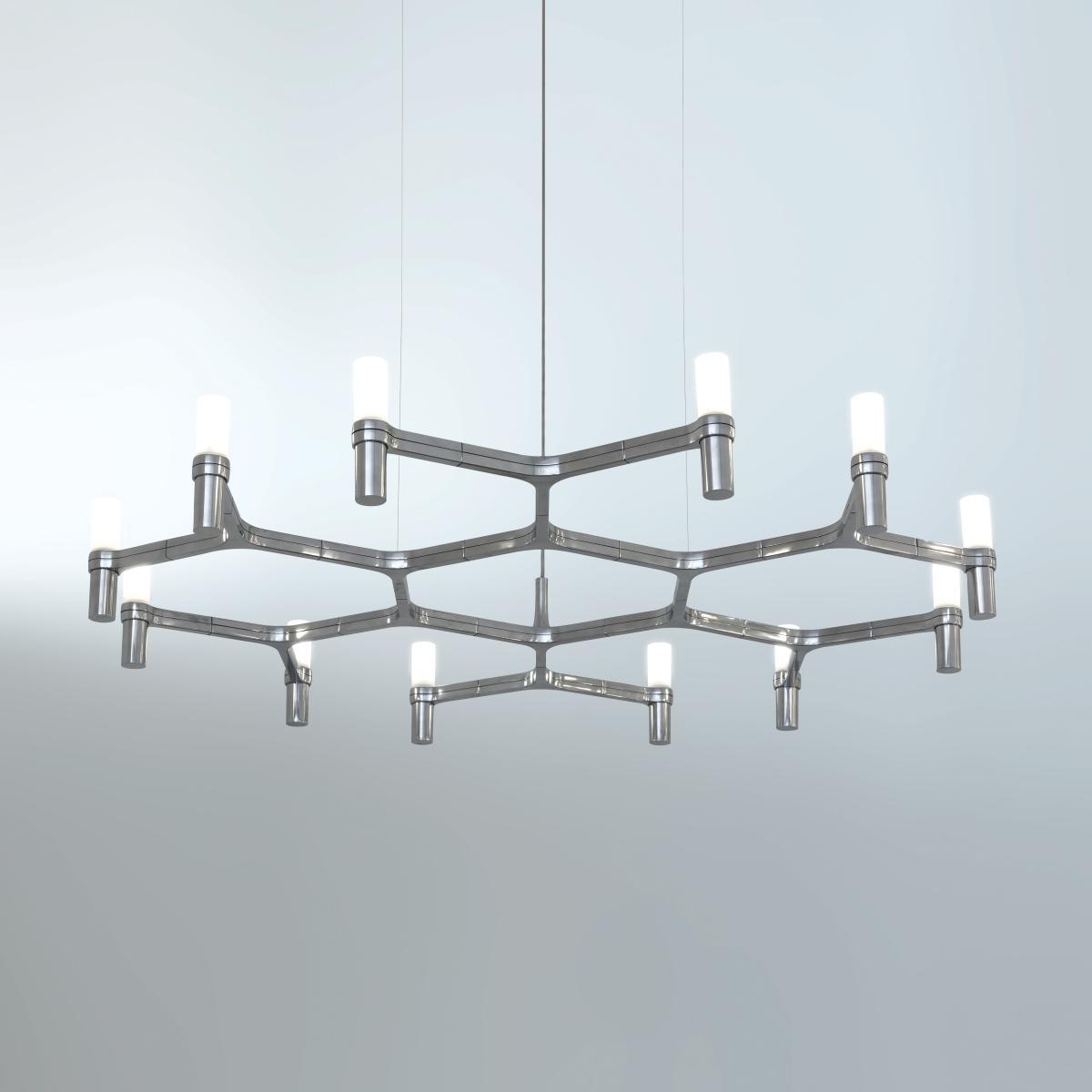 Crown Plana Minor Pendant - / Ø 109 cm by Nemo Silver/Metal – image 1
