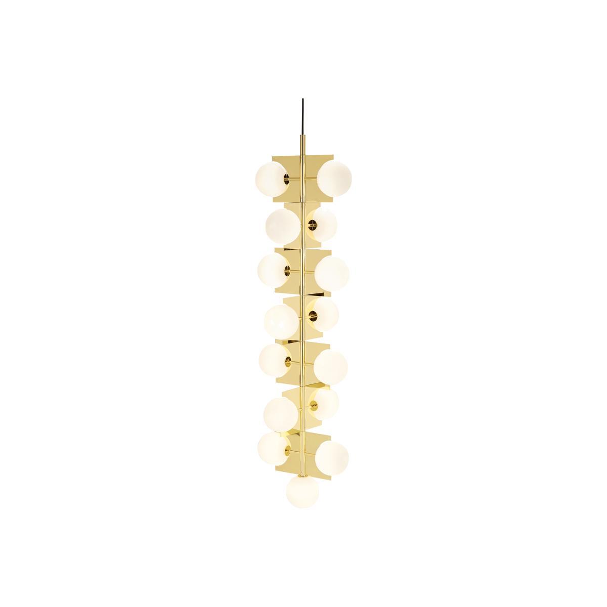 Plane Drop Pendant - H 160 cm by Tom Dixon Gold/Metal – image 1