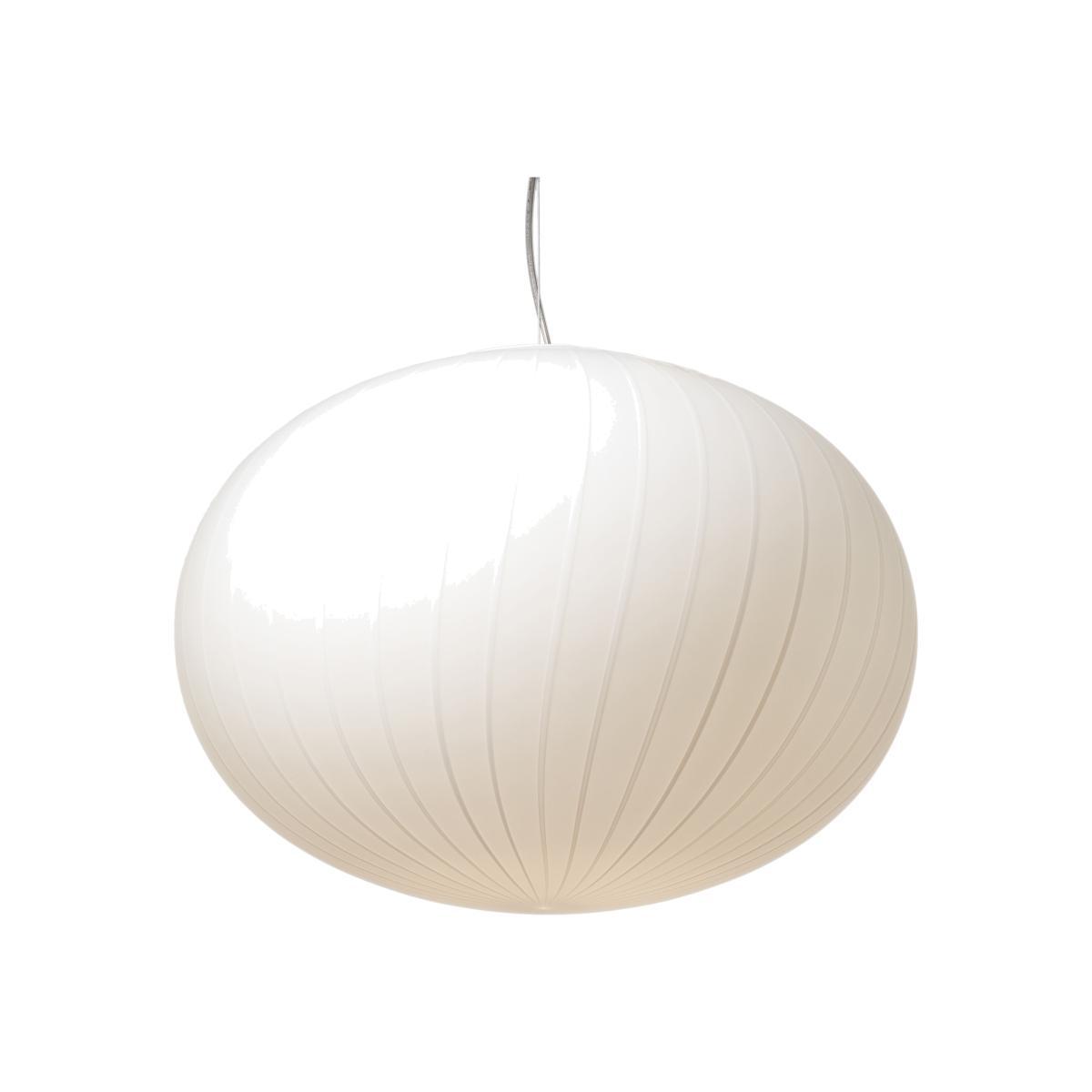 Filigrana Ellipse Pendant - / White stripes - Ø 37 cm by Established & Sons White – image 1
