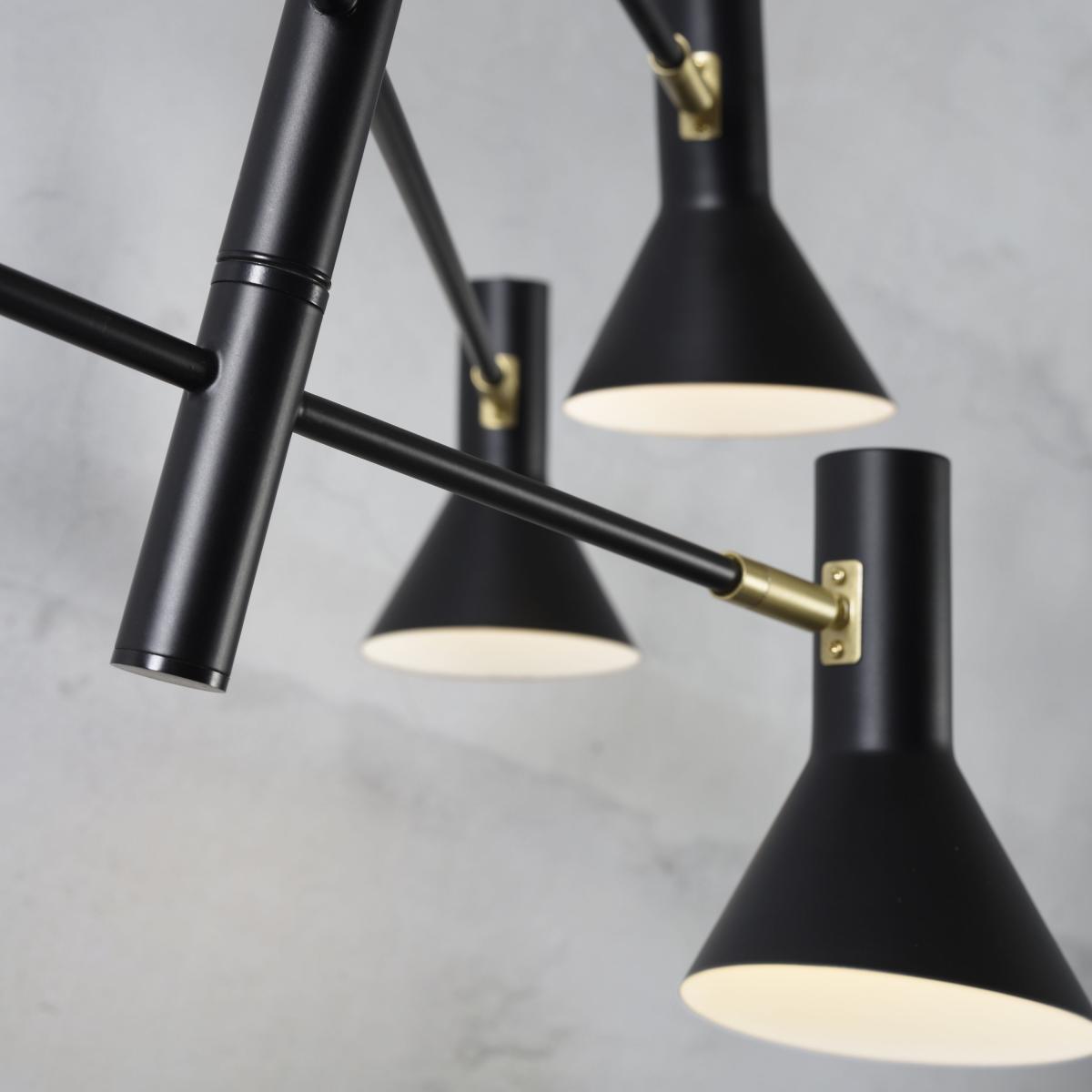 Ceiling light Izmir metal / Pivoting arms & adjustable lampshades - L 124 cm - It's about Romi – image 2