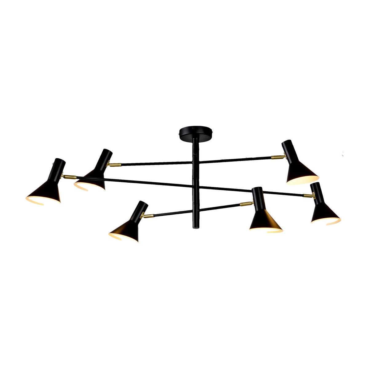 Ceiling light Izmir metal / Pivoting arms & adjustable lampshades - L 124 cm - It's about Romi – image 1