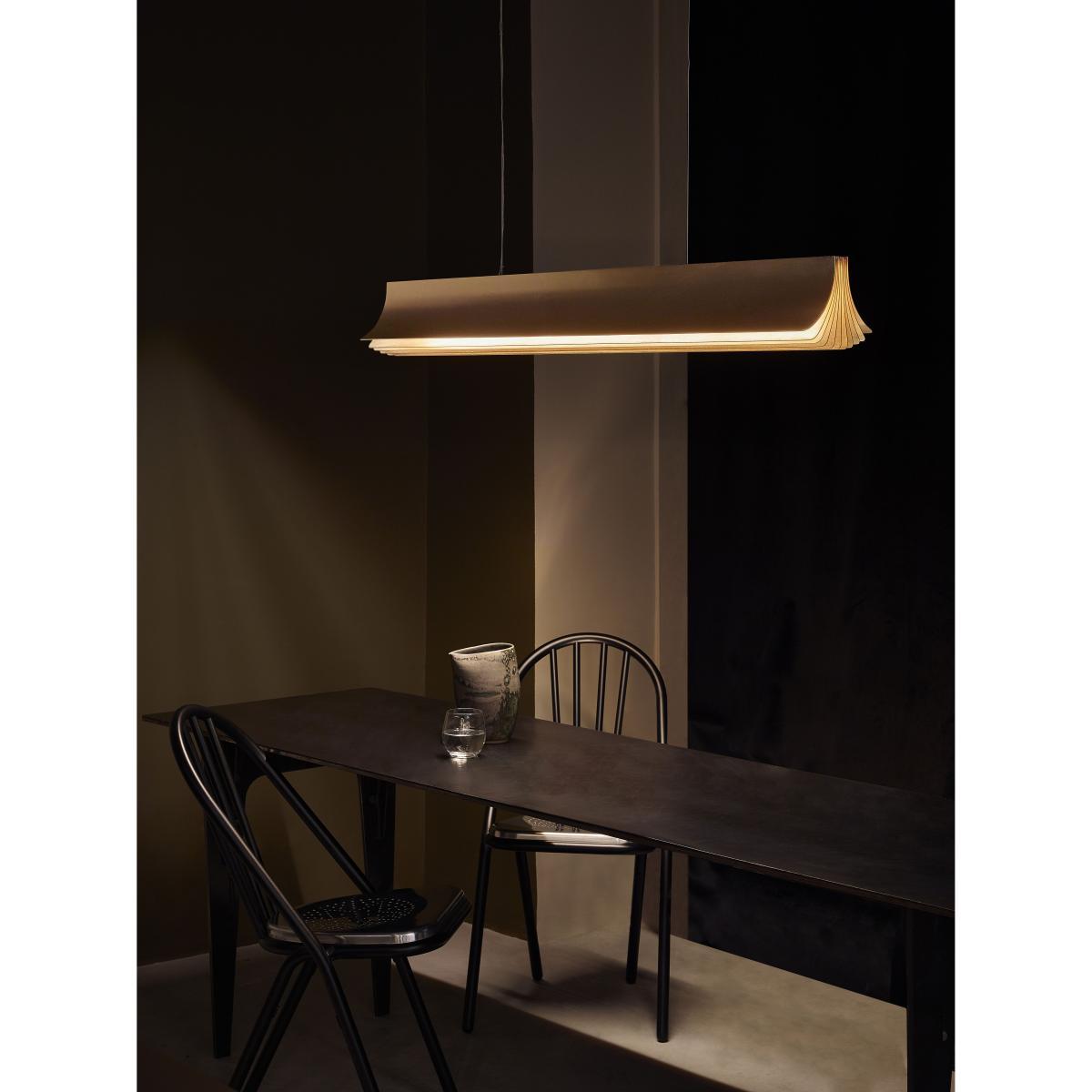 Respiro LED Pendant - / L 120 cm - Aluminium by DCW éditions White/Gold – image 4