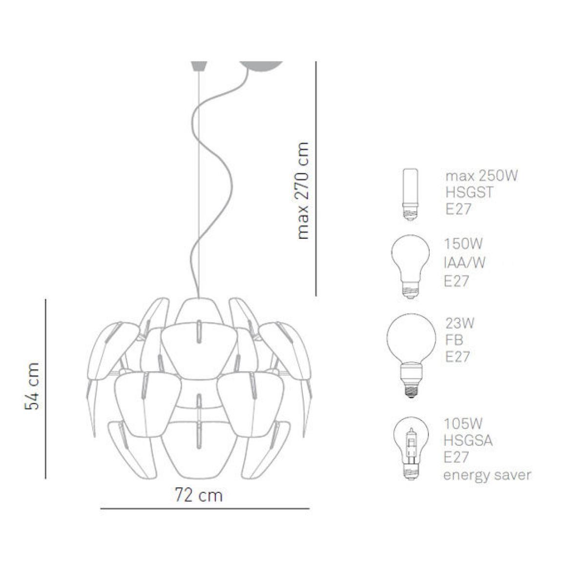 Hope Pendant - Ø 72 cm by Luceplan Transparent – image 7