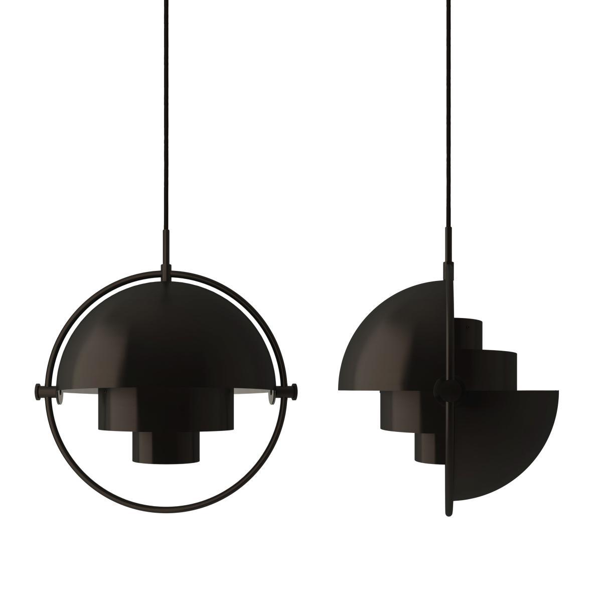 Multi-Lite Large Pendant - / Ø 36 cm - Modular & orientable / 1972 reissue by Gubi Black – image 2