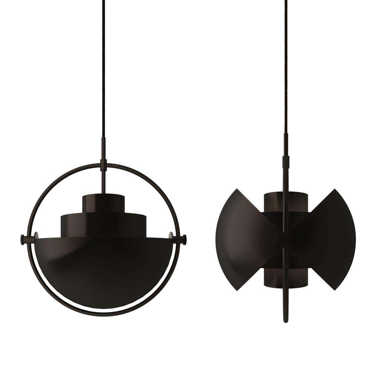 Multi-Lite Large Pendant - / Ø 36 cm - Modular & orientable / 1972 reissue by Gubi Black – image 3