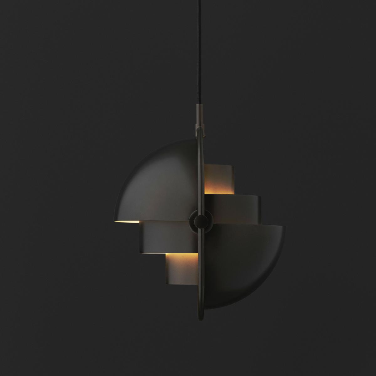 Multi-Lite Large Pendant - / Ø 36 cm - Modular & orientable / 1972 reissue by Gubi Black – image 7