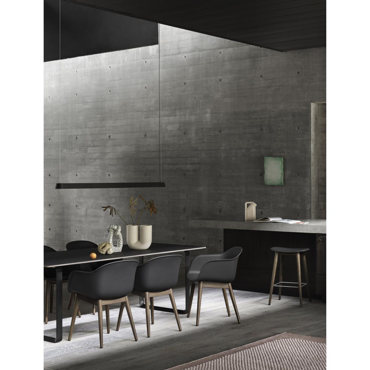 Linear LED Pendant - / L 169.2 cm - Aluminium by Muuto Black – image 2