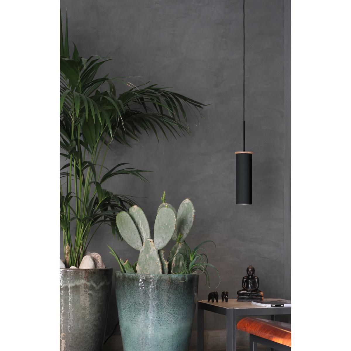 Medas Pendant - / Ø 10 cm - Metal & wood by EASY LIGHT by Carpyen  Black – image 3