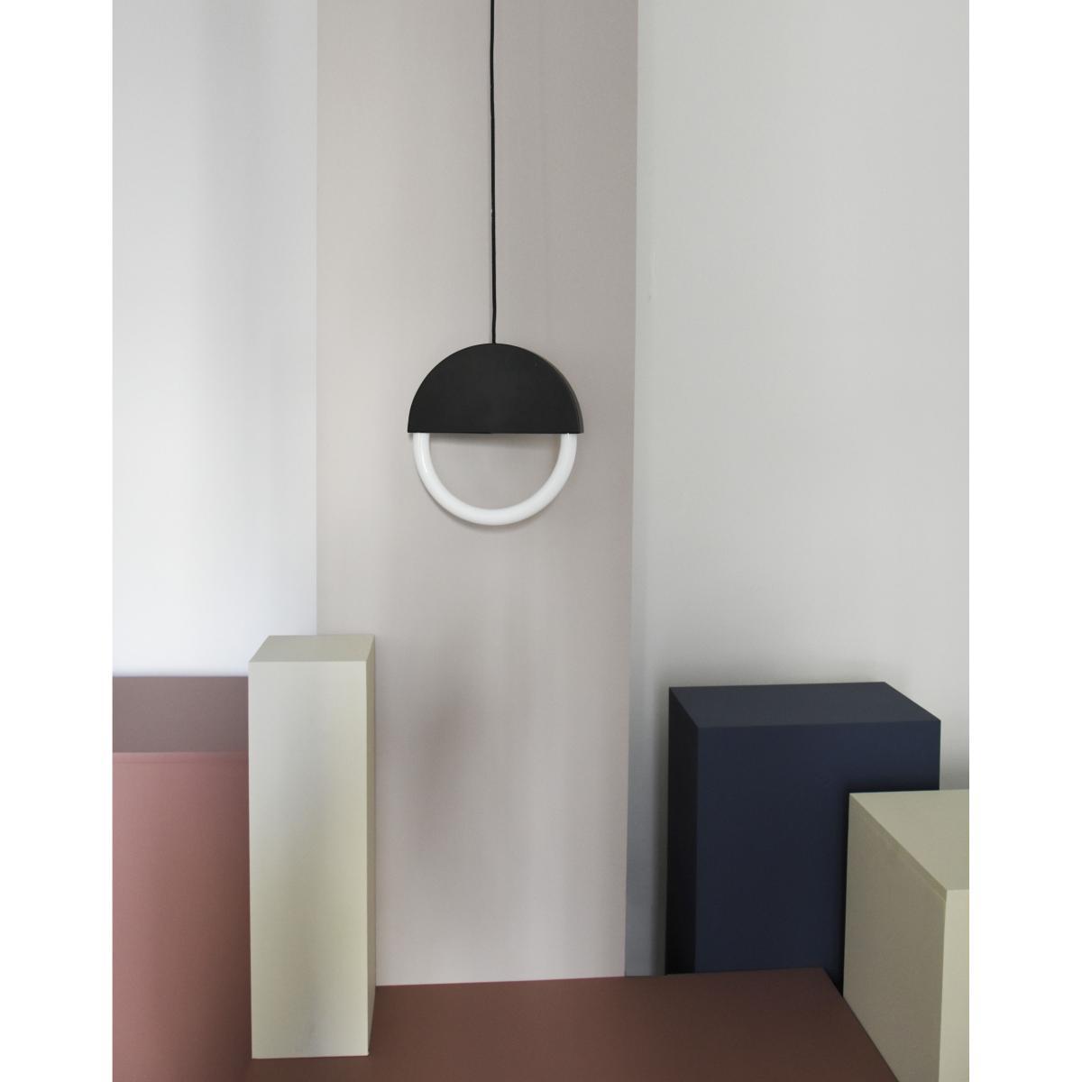 Percent LED Pendant - / Ø 30 cm - Flat shape by ENOstudio Black – image 2