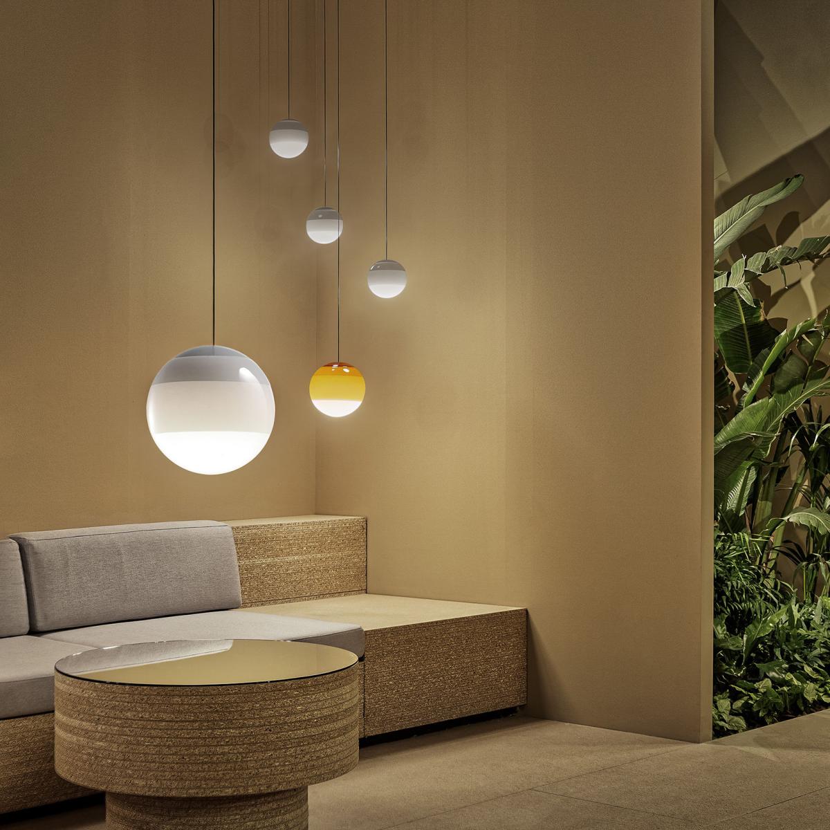 Dipping Light LED Pendant glass white / Ø 30 cm - Marset – image 3