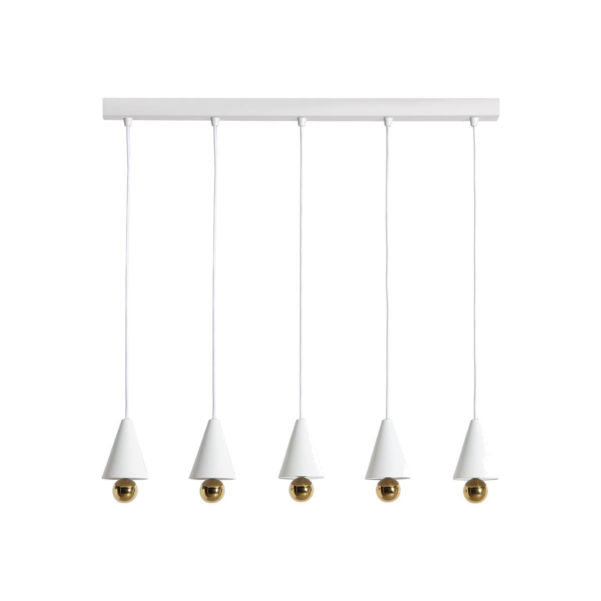 Cherry Line Pendant - / LED - L 90 cm / 5 XS lampshades by Petite Friture White
