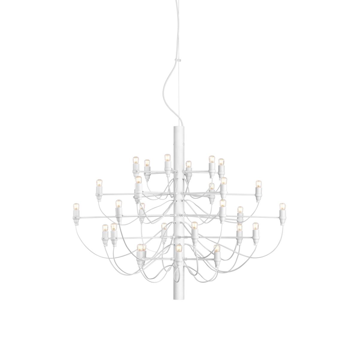 Pendant 2097 metal / 30 Transparent Bulbs INCLUDED - Ø 88 cm/ Gino Sarfatti, 1958 - Flos