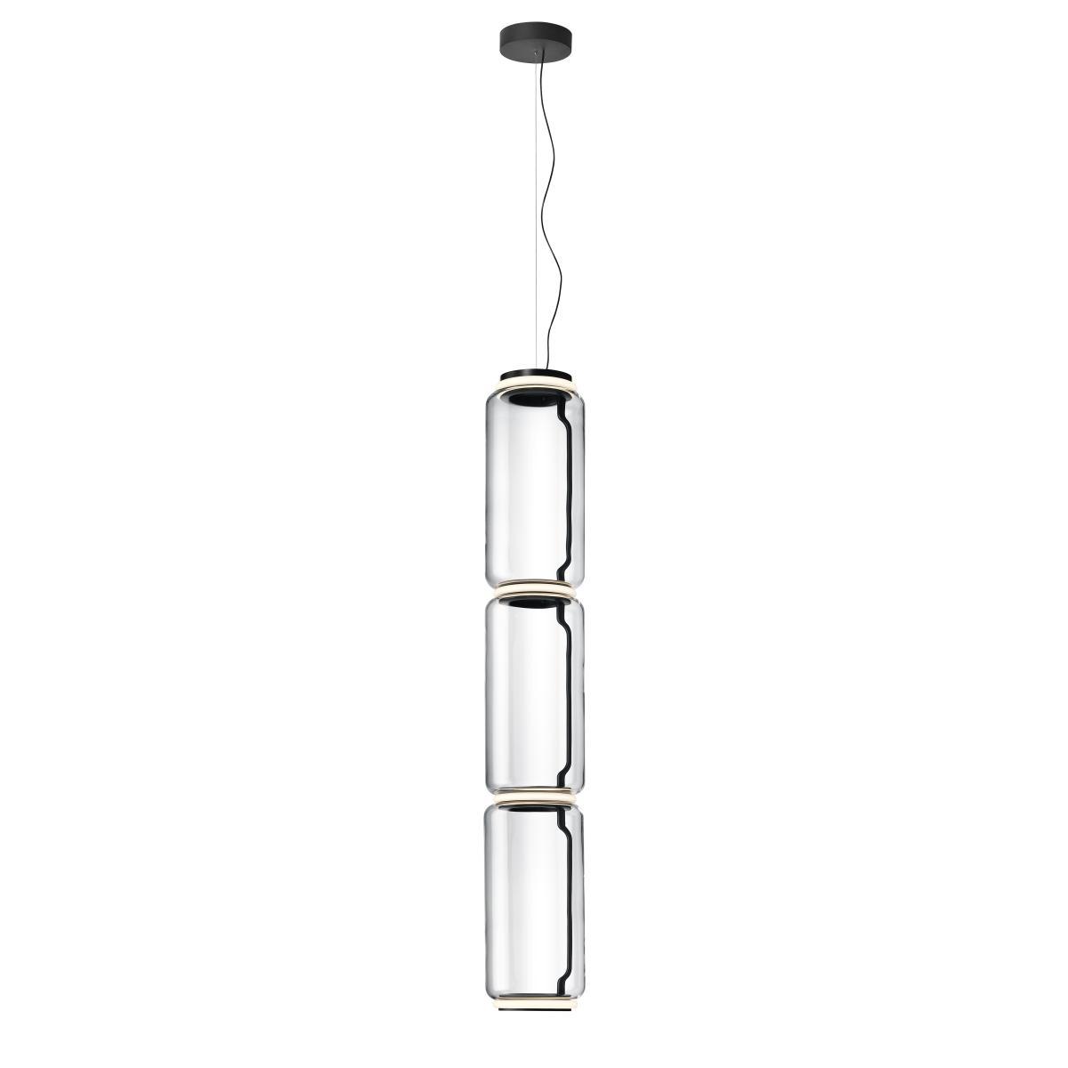 Noctambule Cylindre Pendant - / LED - Ø 25 x H 139 cm by Flos Transparent – image 2