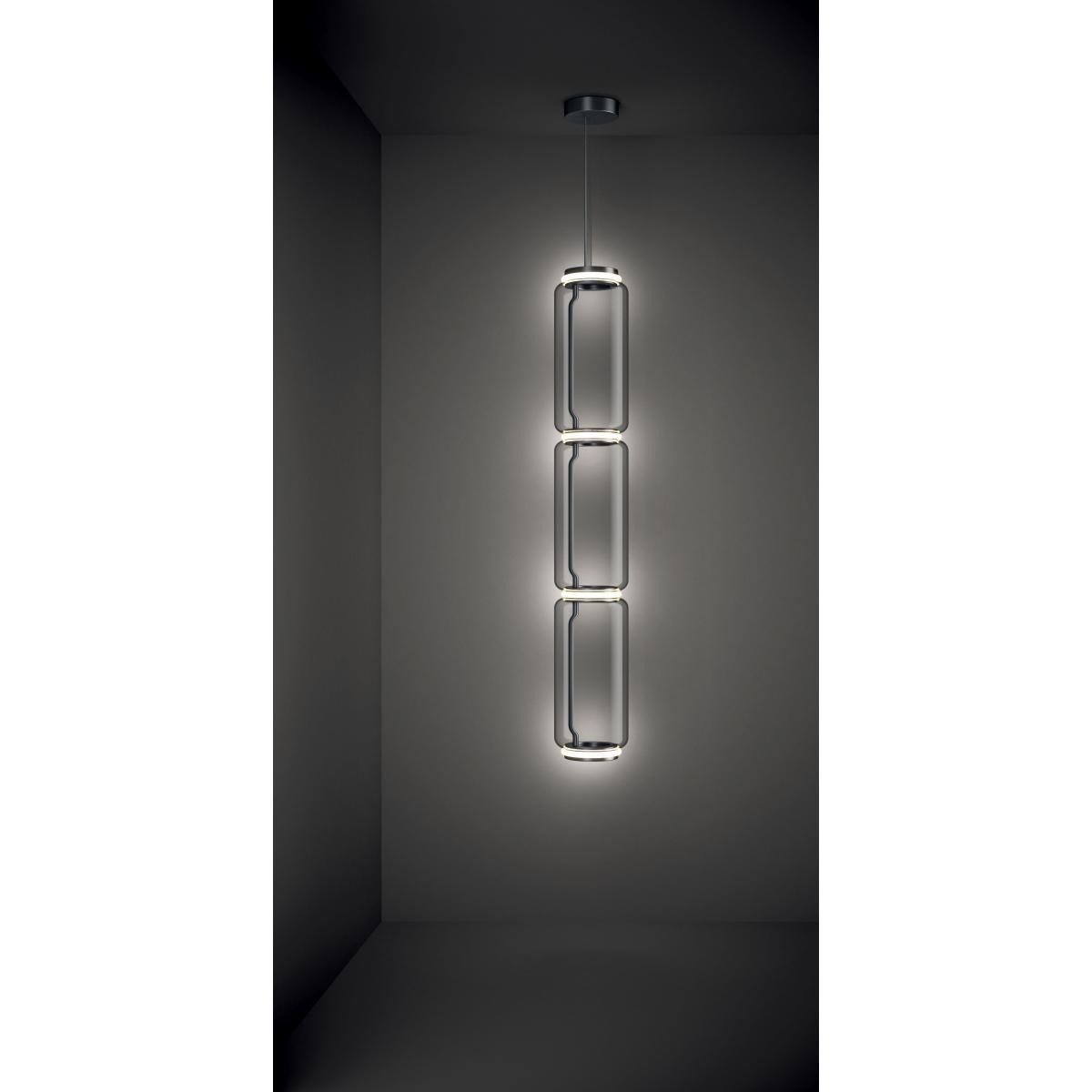 Noctambule Cylindre Pendant - / LED - Ø 25 x H 139 cm by Flos Transparent – image 4