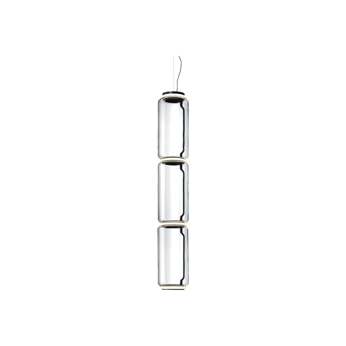 Noctambule Cylindre Pendant - / LED - Ø 25 x H 139 cm by Flos Transparent – image 1