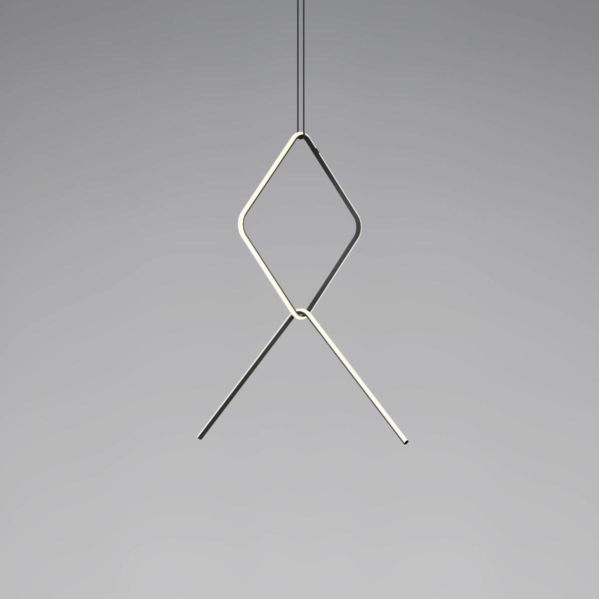Arrangements 2 LED Pendant - / 2 elements - H 90 x L 100 cm by Flos White/Black – image 1