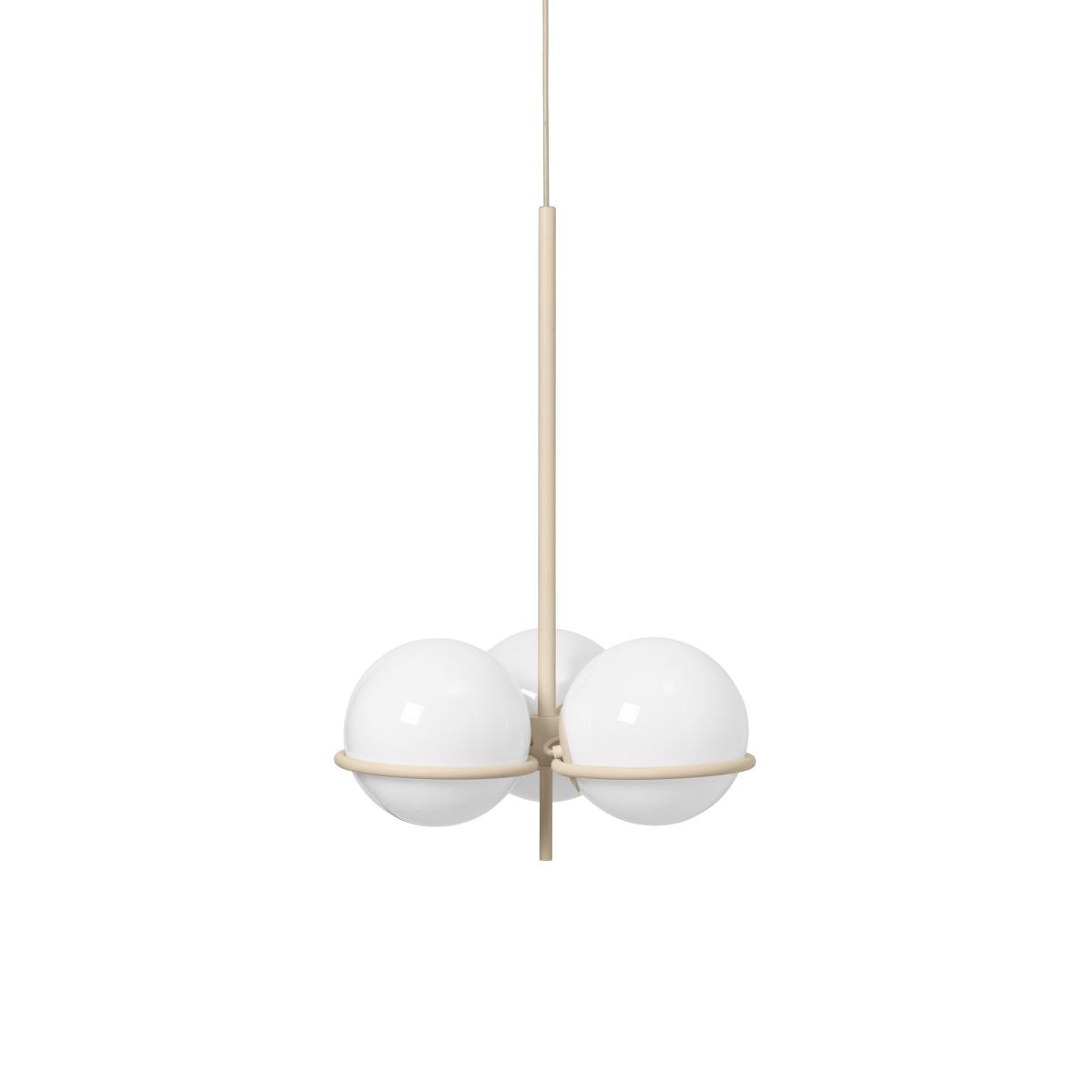 Era Pendant - / Ø 47.6 x H 20 cm - Glass & metal by Ferm Living Beige – image 2