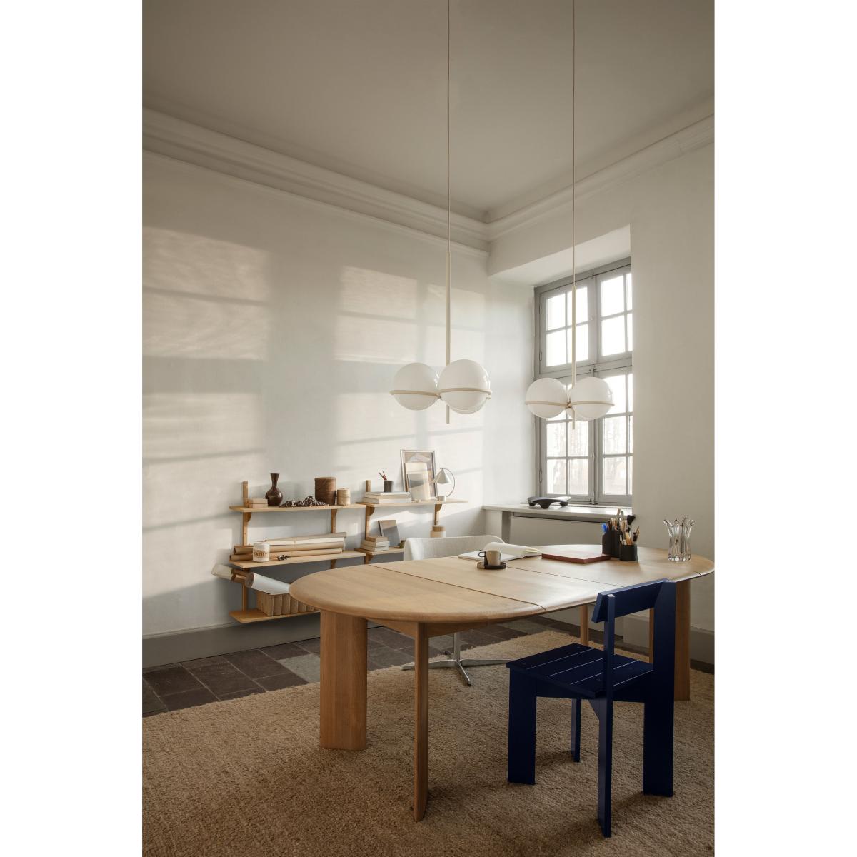 Era Pendant - / Ø 47.6 x H 20 cm - Glass & metal by Ferm Living Beige – image 4
