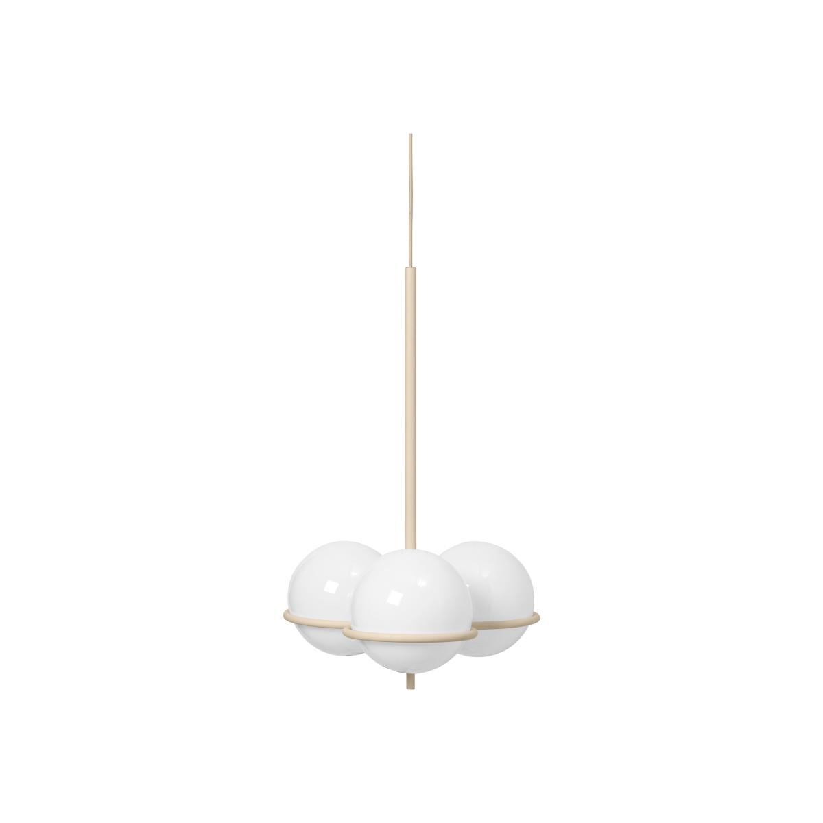 Era Pendant - / Ø 47.6 x H 20 cm - Glass & metal by Ferm Living Beige – image 1