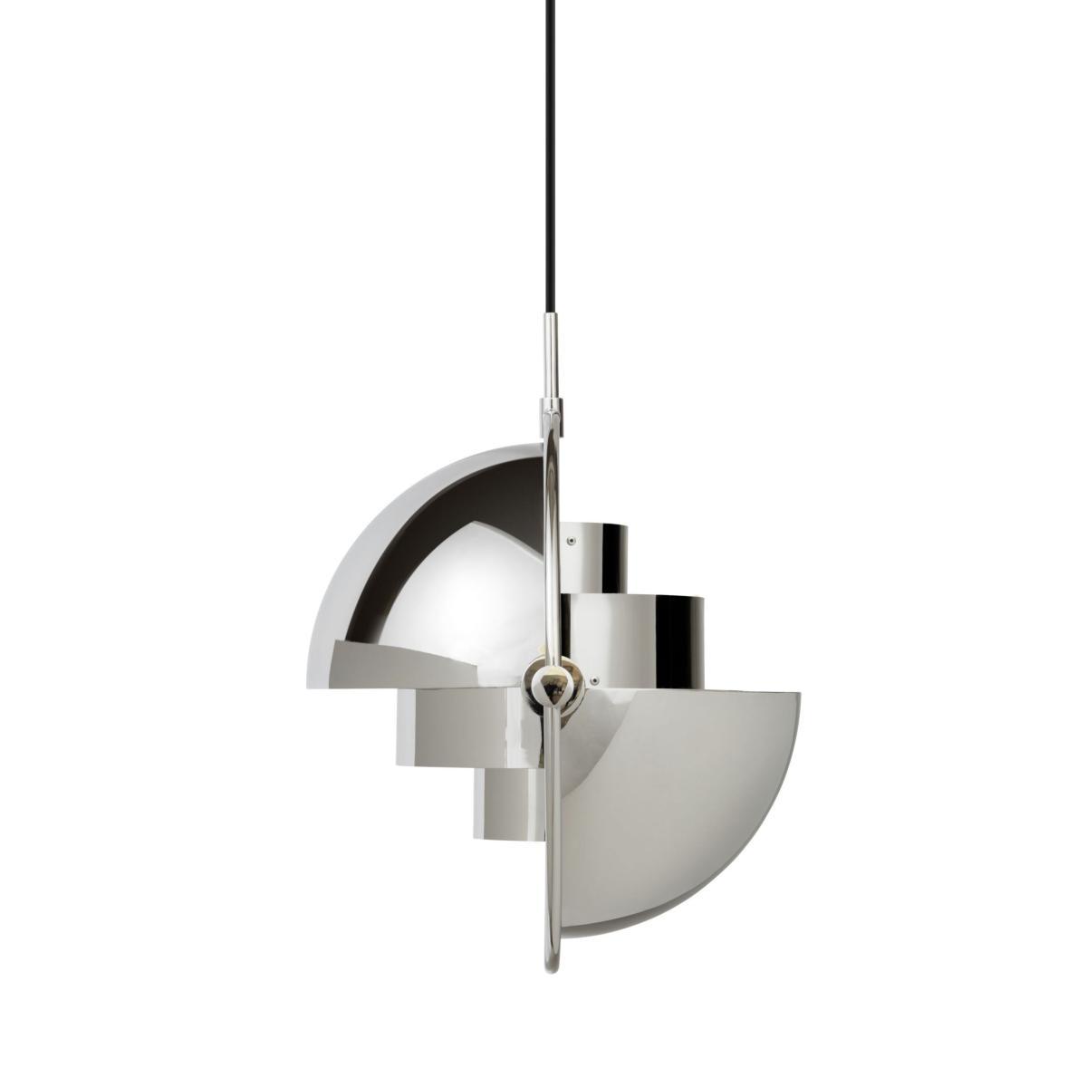 Multi-Lite Small Pendant - / Ø 25 cm - Modular & orientable / 1972 reissue by Gubi Silver/Metal – image 2