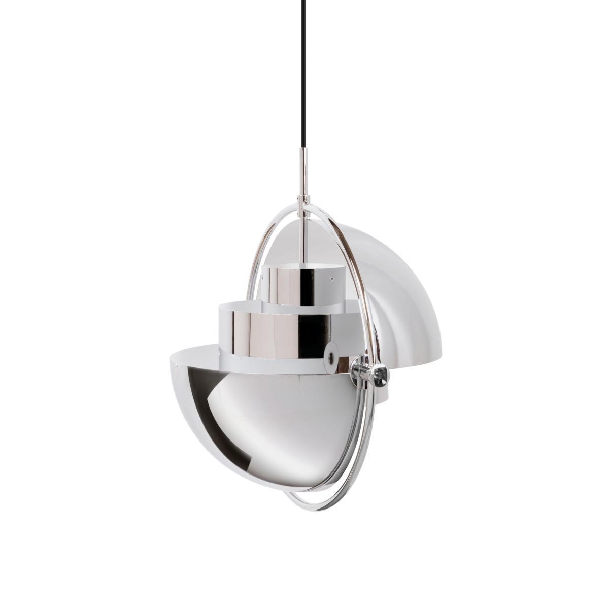 Multi-Lite Small Pendant - / Ø 25 cm - Modular & orientable / 1972 reissue by Gubi Silver/Metal – image 3