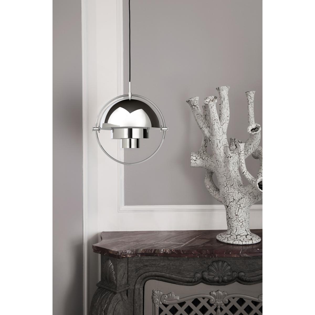 Multi-Lite Small Pendant - / Ø 25 cm - Modular & orientable / 1972 reissue by Gubi Silver/Metal – image 5