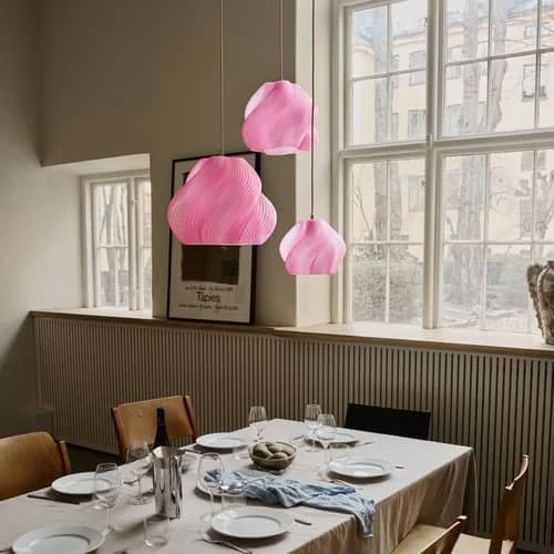 Soft Serve 02 Pendant plastic material pink / Ø 31 x H 25 cm - CRÈME ATELIER – image 2