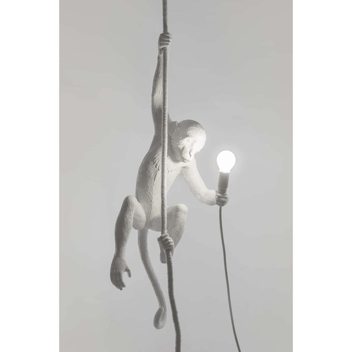 Monkey Hanging Pendant - / Indoor - H 80 cm by Seletti White – image 2