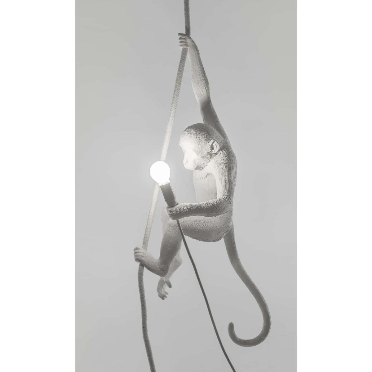 Monkey Hanging Pendant - / Indoor - H 80 cm by Seletti White – image 4