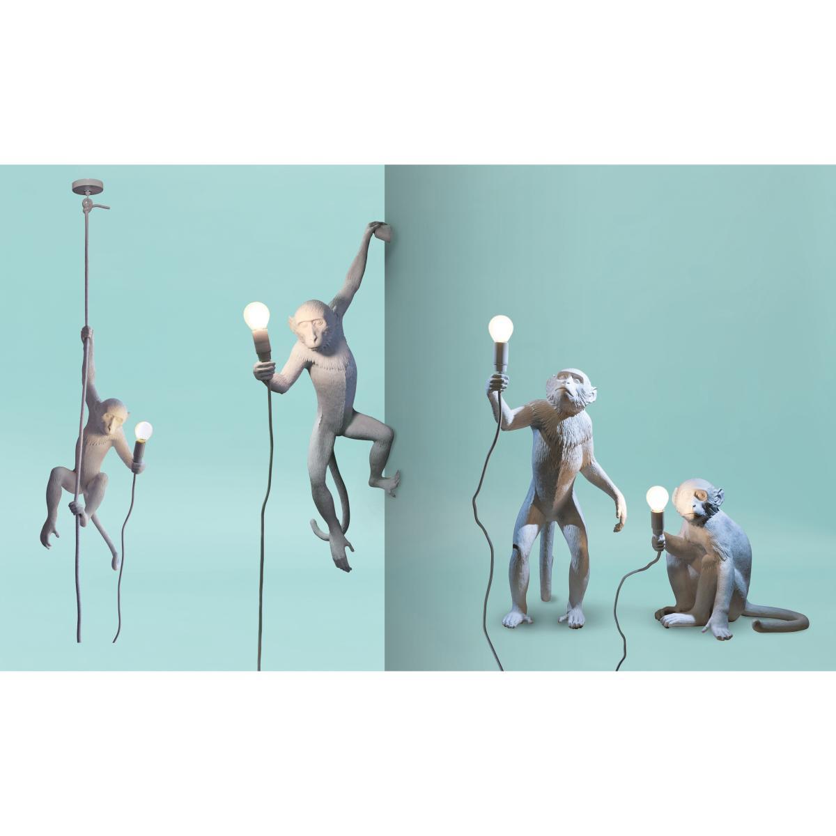 Monkey Hanging Pendant - / Indoor - H 80 cm by Seletti White – image 6
