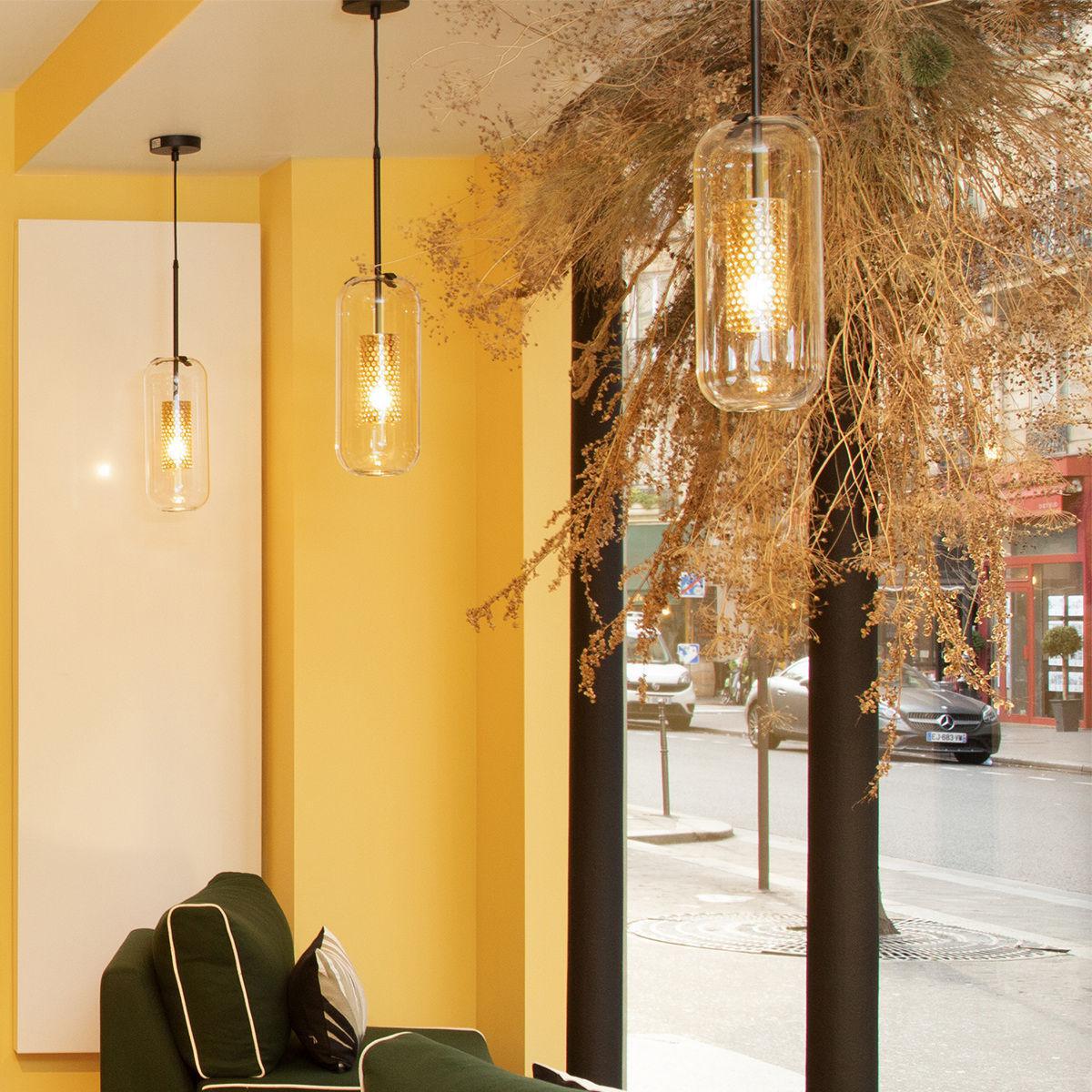 Vadim Pendant - / Glass & metal by Maison Sarah Lavoine Black/Gold – image 3