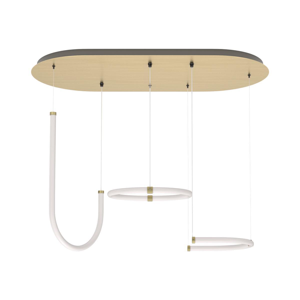 Unseen LED Pendant - / 3 elements - 100 x 53 cm by Petite Friture White – image 1