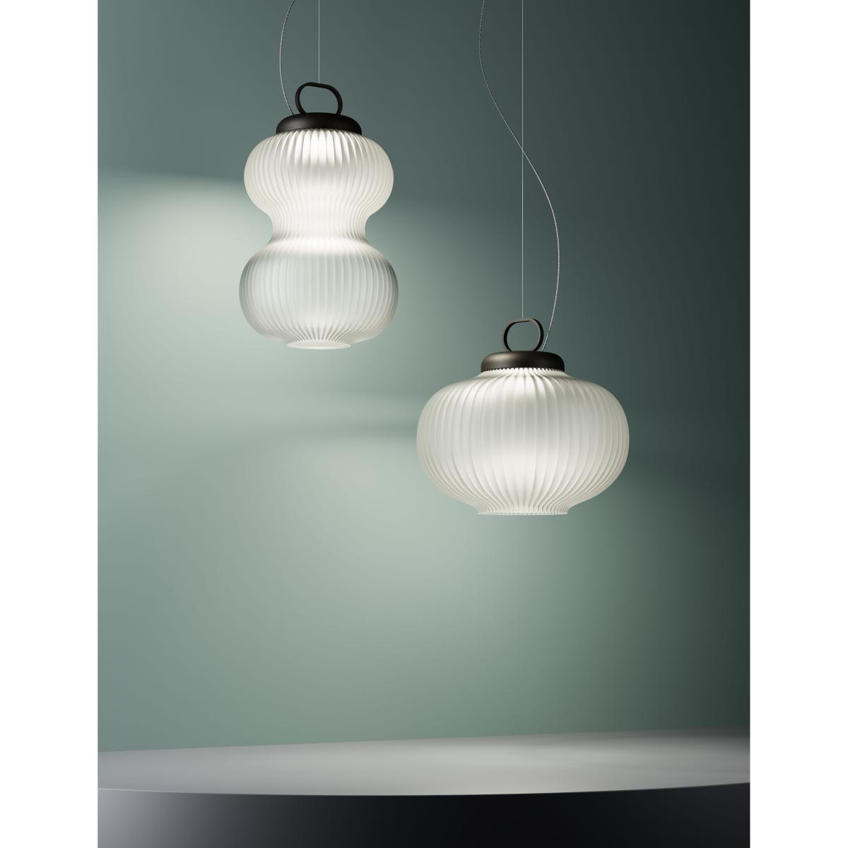 Kanji LED Pendant - / LED - Ø 43 x H 39 cm by Fontana Arte White – image 2
