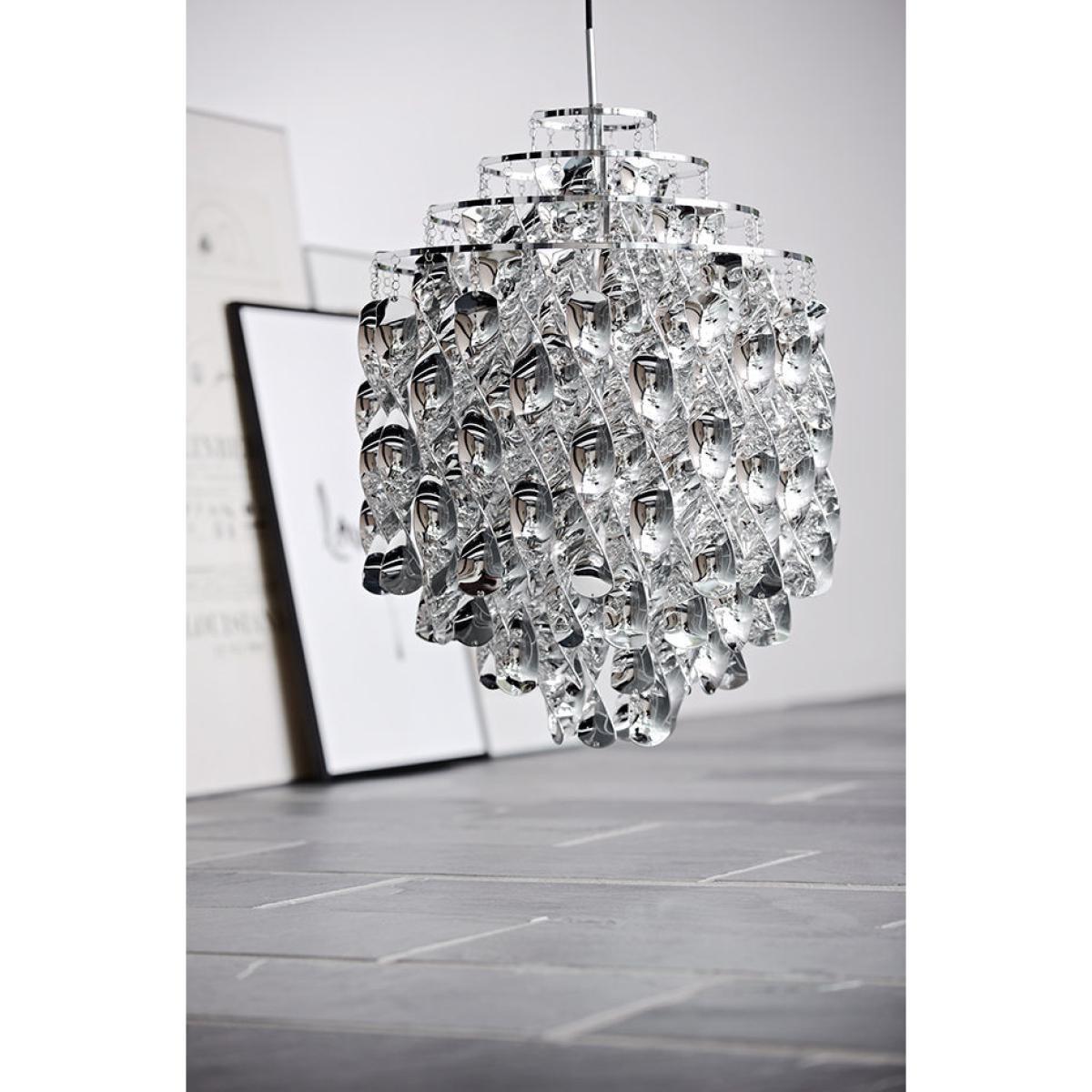 Spiral SP01 Pendant - / Ø 45 cm - Panton 1969 by Verpan Silver/Metal – image 2