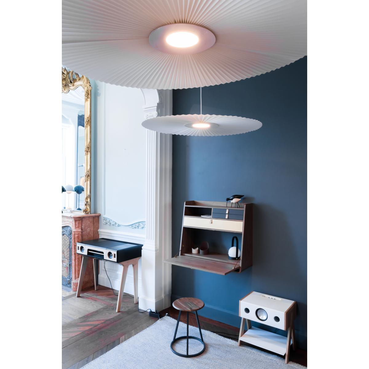 Carmen Small Pendant - / LED - Ø 90 cm - Pleated fabric by Hartô White – image 2