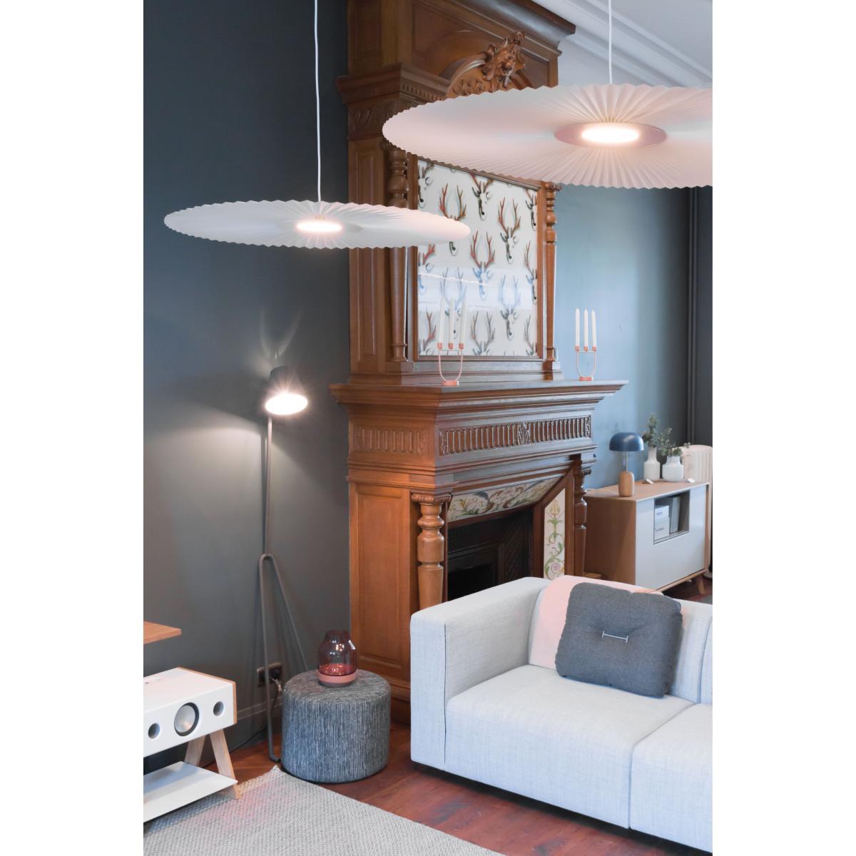 Carmen Small Pendant - / LED - Ø 90 cm - Pleated fabric by Hartô White – image 3