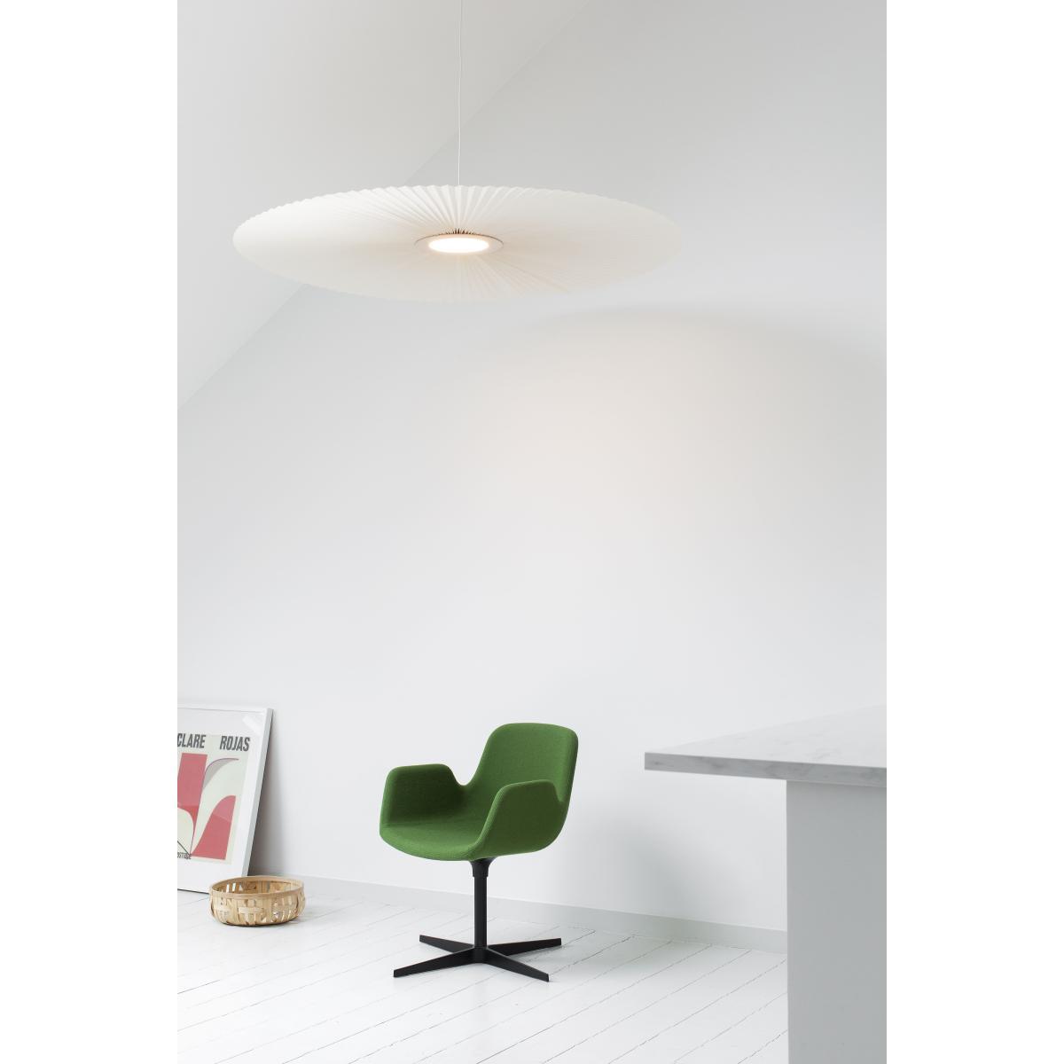 Carmen Small Pendant - / LED - Ø 90 cm - Pleated fabric by Hartô White – image 7