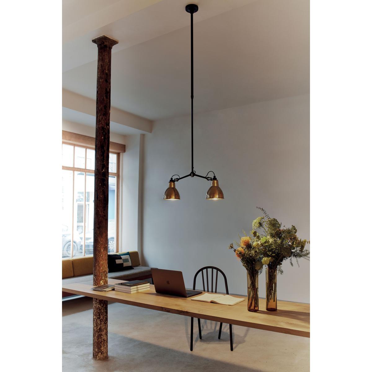 N°305 Double Ceiling light - / Telescopic - L 91 to 155 cm by DCW éditions Black – image 2