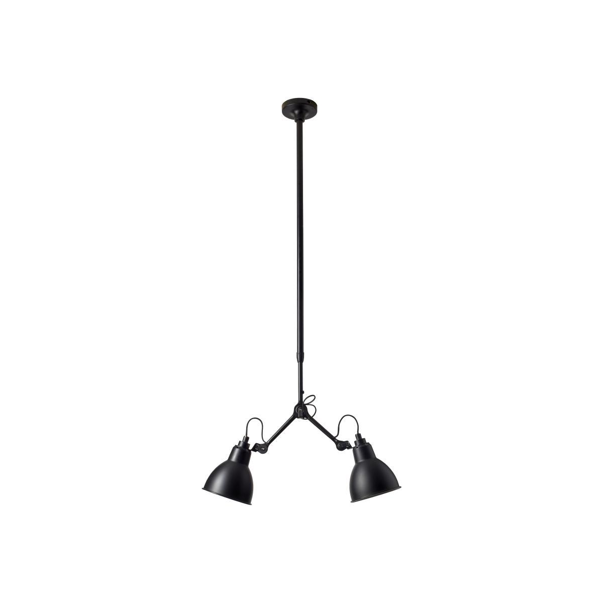N°305 Double Ceiling light - / Telescopic - L 91 to 155 cm by DCW éditions Black – image 1