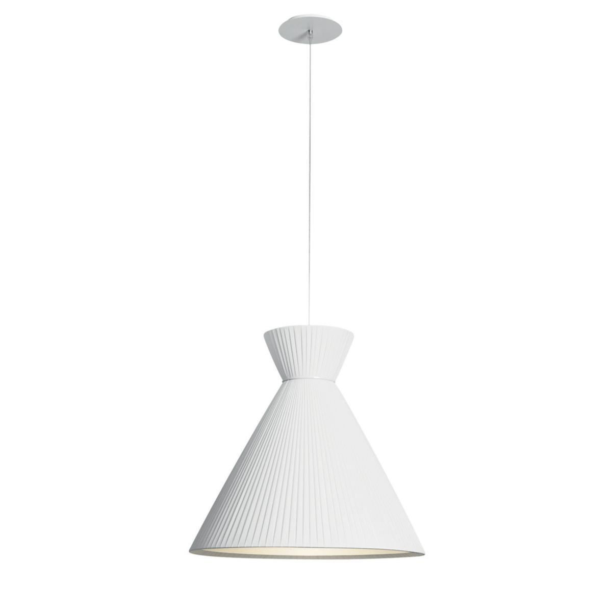 Mandarina Pendant - / Pleated fabric - Ø 43 x H 43 cm by Carpyen White – image 2